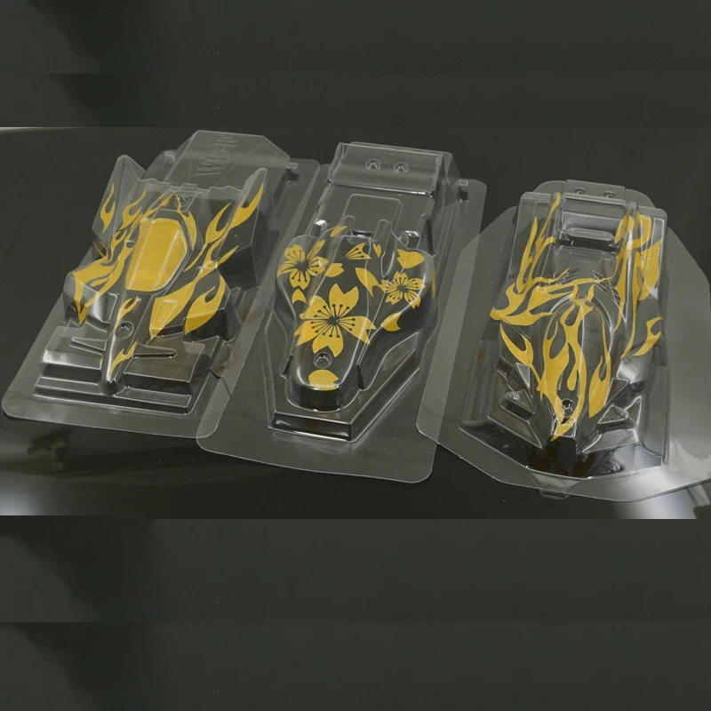 Calcomanías caseras llama/sakura para carcasa de capó transparente win bird Thunder shot MK2 pintura corporal de policarbonato para coche tamiya MINI 4WD