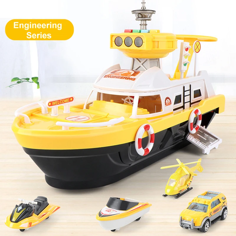 QWZ Barco de inercia con pista grande – Juguete educativo para niños - imagen 3