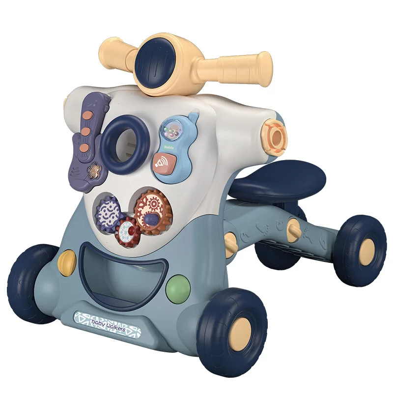 Andador multifunción 3 en 1 para bebé, coche de equilibrio, bicicleta, carrito de cuatro ruedas para niños pequeños, juguetes de aprendizaje ajustables y estables para caminar - imagen 5