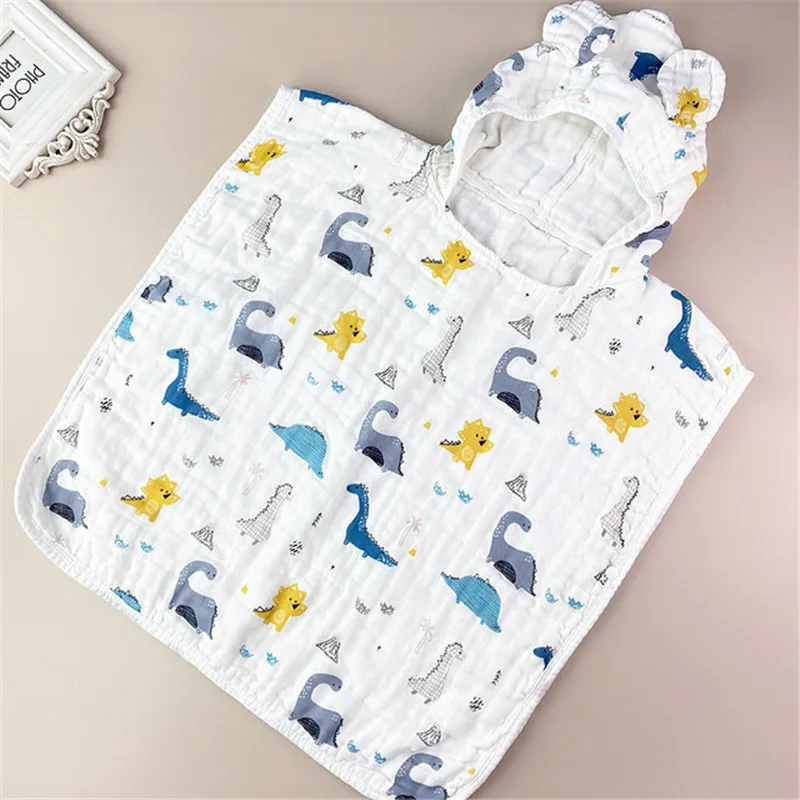 Bata baño niños capucha - Vista principal muselina