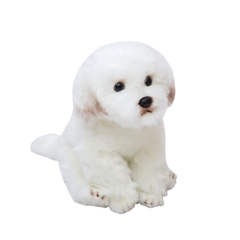 Peluche perro maltés realista y suave – Regalo para cumpleaños - imagen 4
