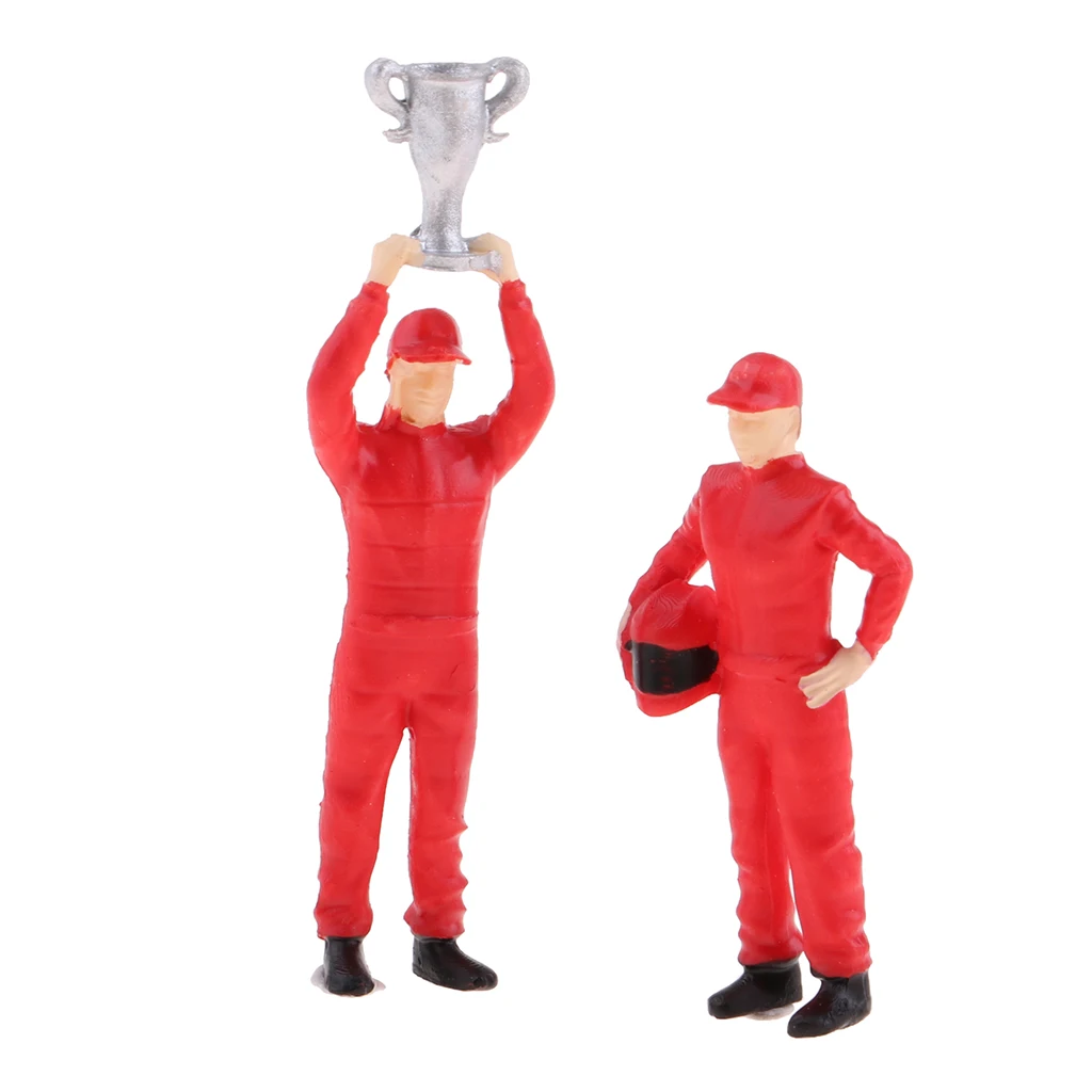5pcs 1/64 Mini Model Race Car Driver People and Cameraman Figures for , Siku, , Fire wheel