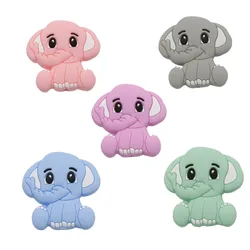 Mordedor mini elefante de silicona – Cadena de chupete BPA libre