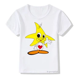 Camiseta infantil manga corta con dibujos animados para verano