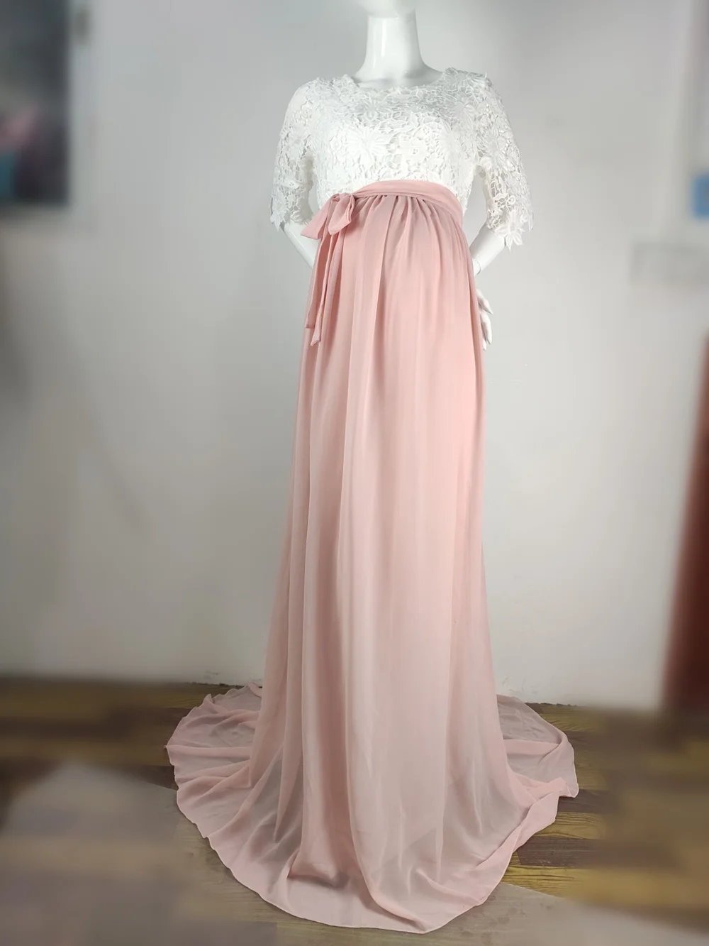 Lace Maternity Dress Photography Long Pregnancy Shoot Dresses Elegence Maxi Gown Photo Prop For Pregnant Women Baby Shower Dress (4)