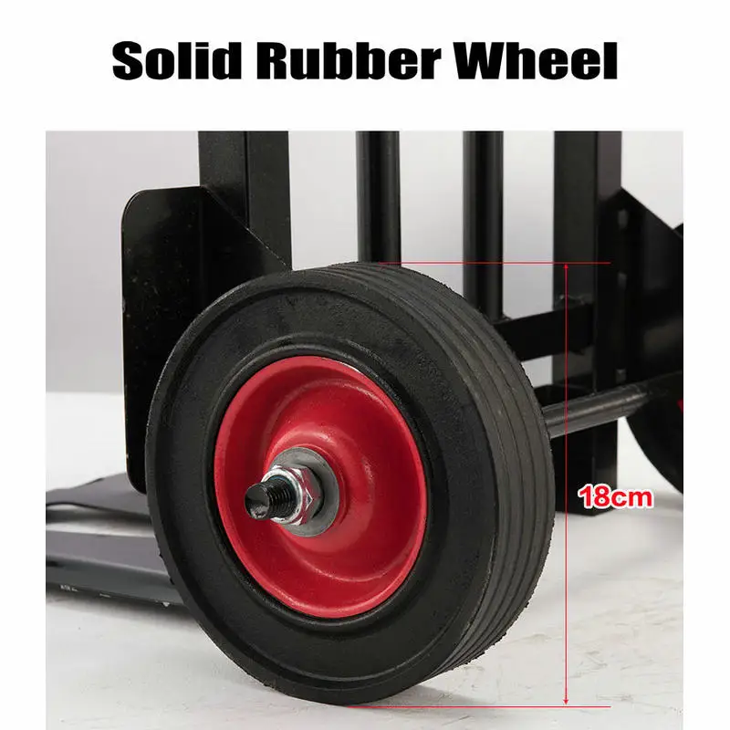 Camión de mano plegable y carrito, carrito de equipaje con estructura de tubo de acero grueso, carrito resistente con capacidad de 330 libras - imagen 5