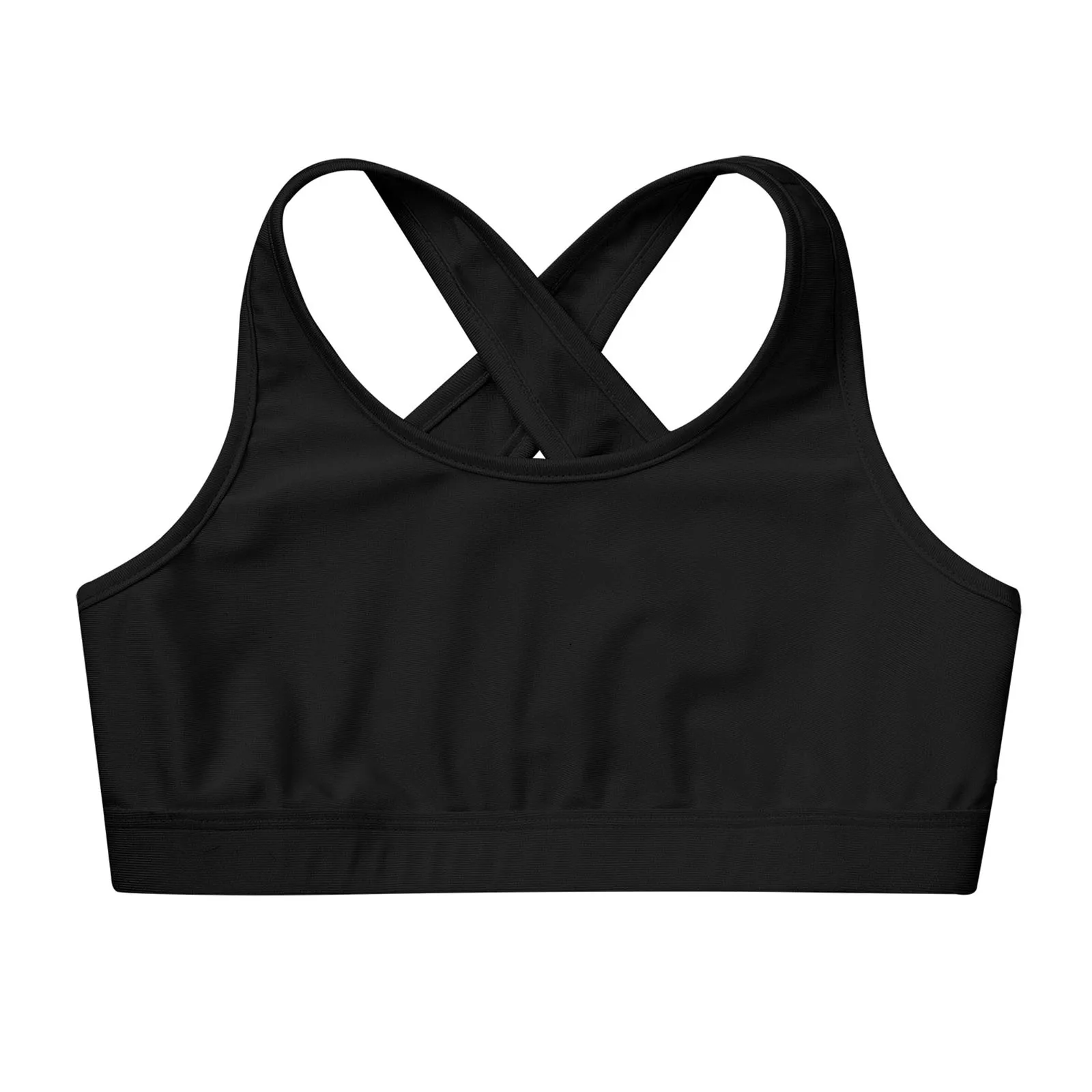 Tops con sujetador de clase de Ballet para niñas, Top corto con tirantes y cuello en U para entrenamiento de baile de Ballet, Ropa de baile puesta en escena - imagen 4