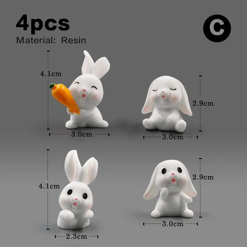 4pcs Rabbit Carrot-C