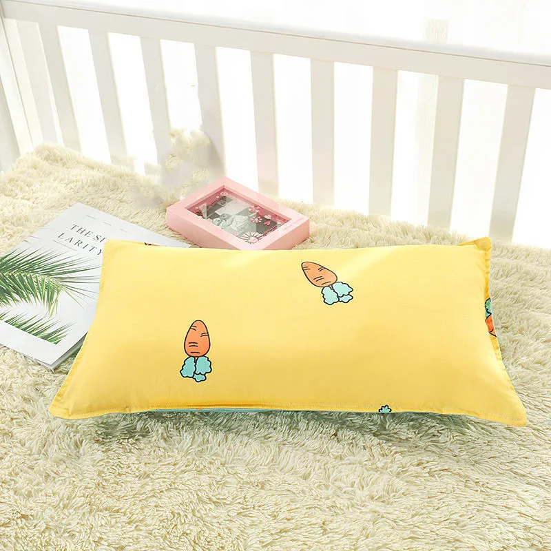 Almohada de algodón para niños, almohada para dormir para guardería, funda de almohada de dibujos animados, almohada suave con núcleo, ropa de cama infantil para niños y niñas Hea - imagen 2