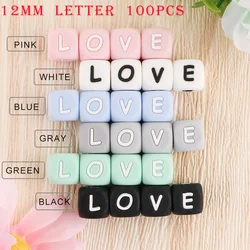 Cuentas de silicona con letras para collar DIY infantil – Kovict
