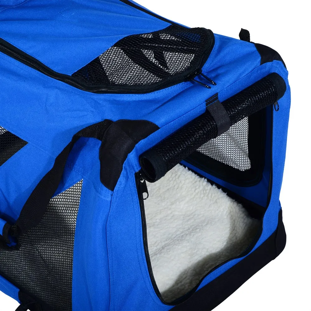 PawHut Bolsa de Transporte Perros Gatos Mascotas Viaje Tubo de Acero 4 Entradas 60 x 42 x 42 cm - imagen 4