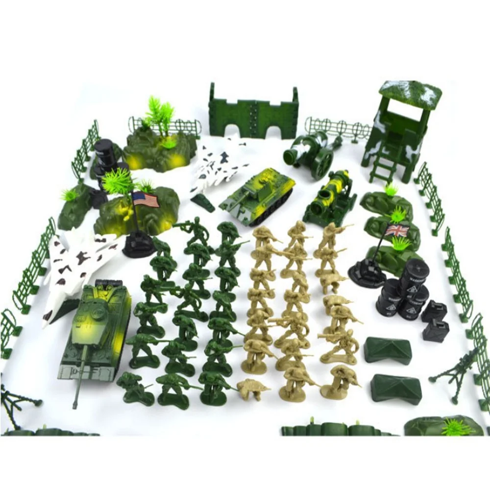 90 Uds. Figuras militares del ejército, modelo de soldados, brazos de acción, tanque estático DIY, modelo de artillería, juego para regalos de niño - imagen 5