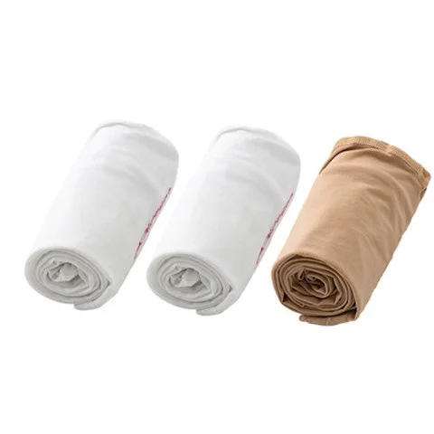2pcs white 1pcs nude