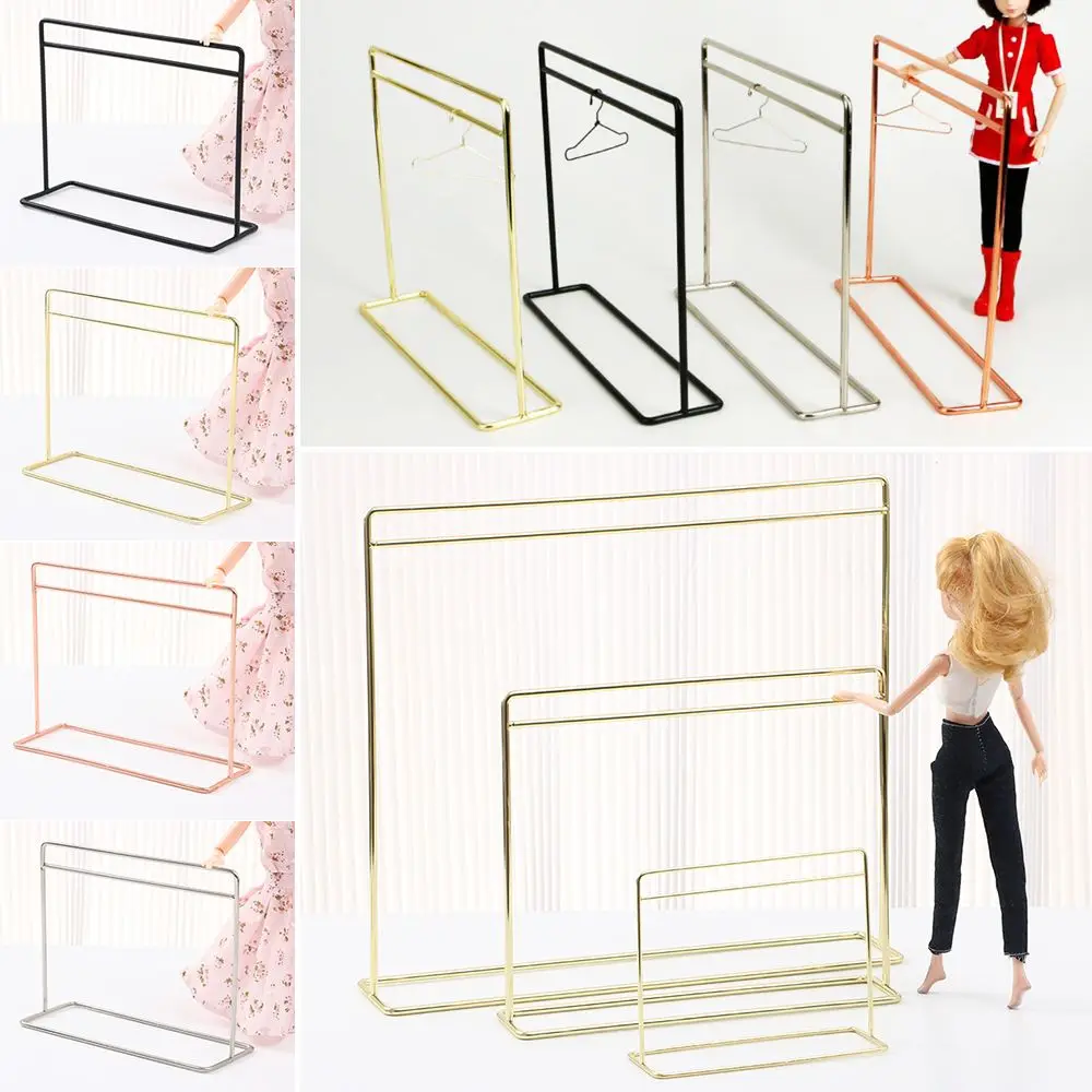 Perchas en miniatura para casa de muñecas, organizador de ropa y muebles, a escala 1/6, 1/12, accesorios para muñecas, juguetes para niños - imagen 2