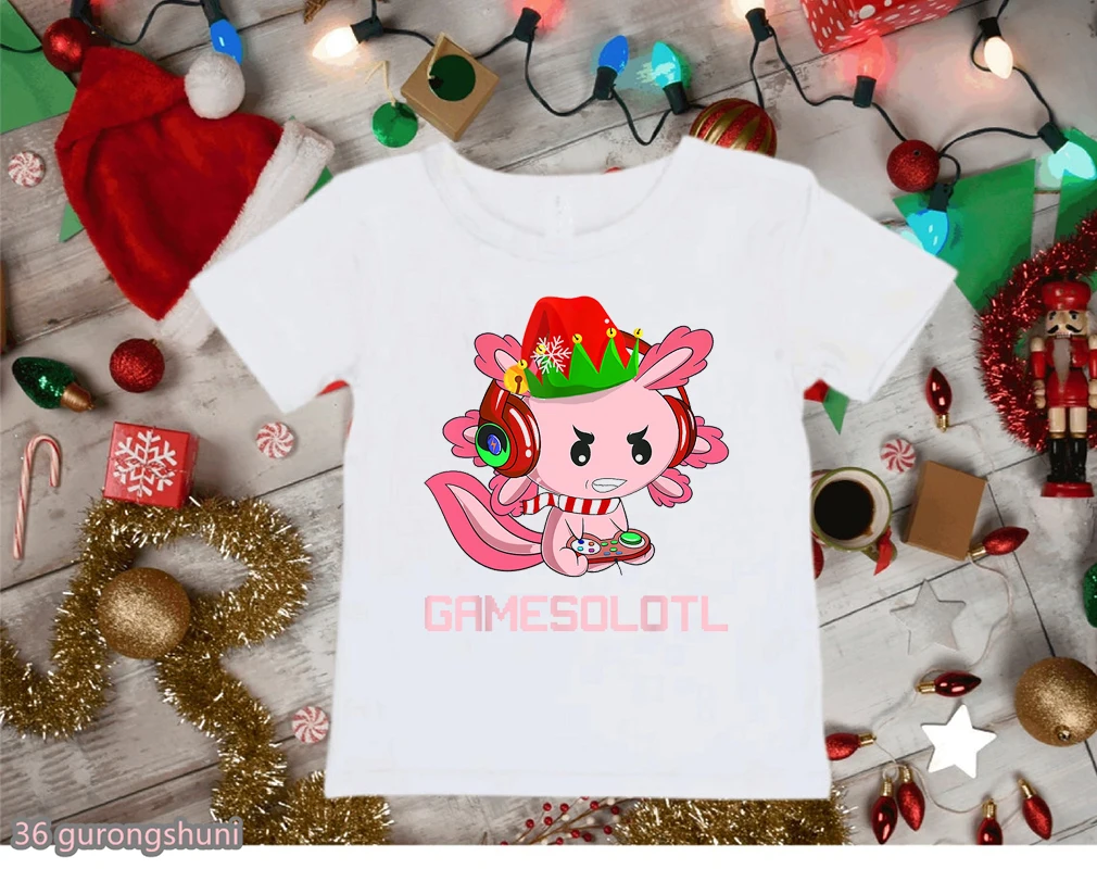Camiseta infantil Dabbing Axolotl con estampado Kawaii veraniego - imagen 2