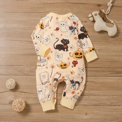 Pelele de Halloween con estampado de calabaza para bebé