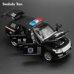 Range Rover policía de aleación con luces y música para niños