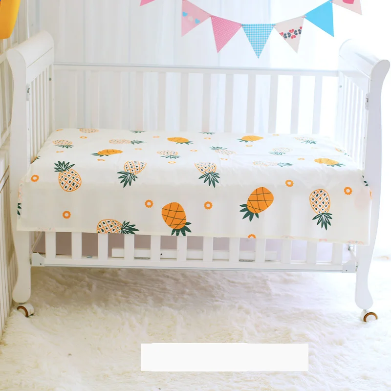 Sábanas de cuna de algodón de 3 tamaños, fundas suaves para cama de bebé, patrón de estampado de dibujos animados, ropa de cama para niños recién nacidos, Mini sábana para cuna - imagen 5