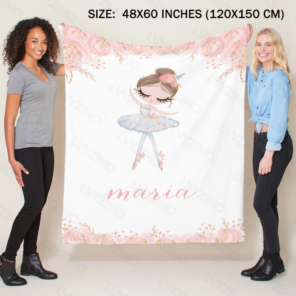 Manta polar con nombre personalizado para bebé - Bailarina Dance Girl - imagen 4