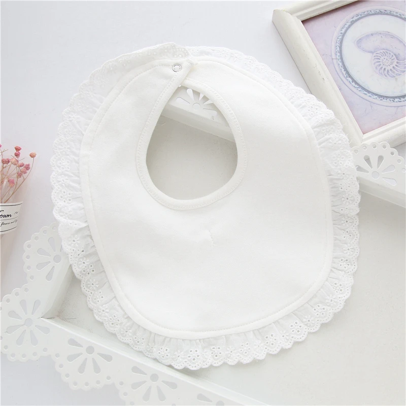 Baberos bonitos de algodón con forma de gato para niñas, Baberos de toalla de Saliva de dibujos animados en rosa y blanco, paños para eructar infantiles encantadores - imagen 3