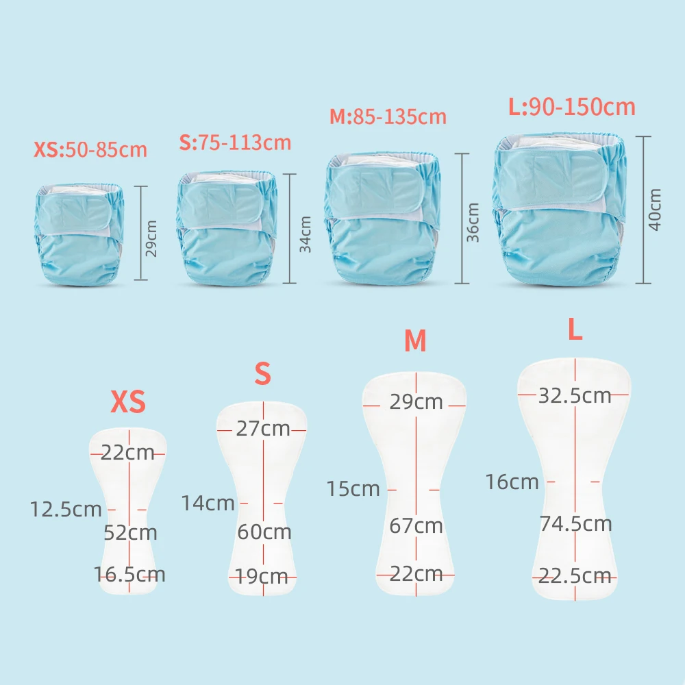 HappyFlute pañal de tela impermeable Extra grande para niños y adultos - imagen 4