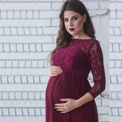 Puococo vestido premamá de encaje para fotos