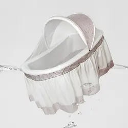 Cuna eléctrica con columpio y mosquitera para bebé