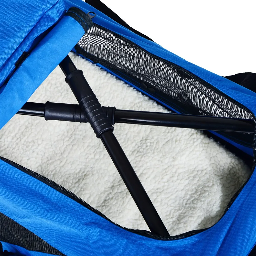 PawHut Bolsa de Transporte Perros Gatos Mascotas Viaje Tubo de Acero 4 Entradas 60 x 42 x 42 cm - imagen 3