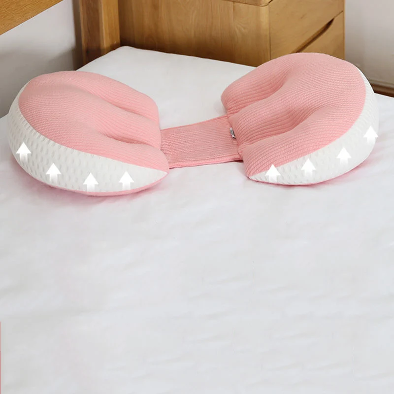 Cojín de soporte de cintura para espalda de embarazo, Color sólido Simple, almohadas para dormir laterales de maternidad en forma de U, almohadas suaves para lactancia de bebés