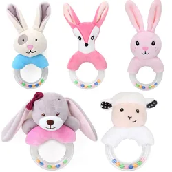 QWZ Sonajero de peluche suave educativo para bebé