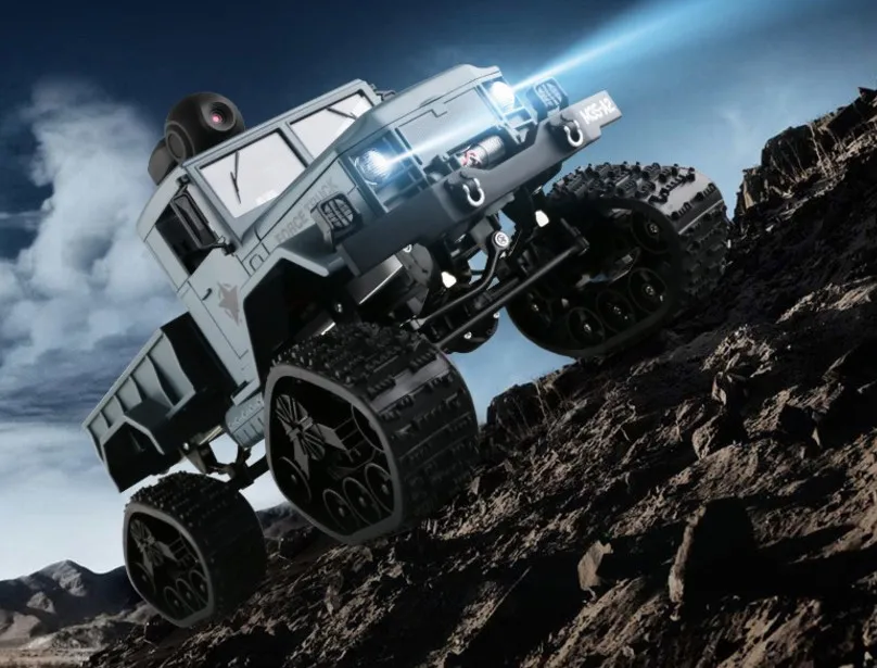 Camión de nieve con seguimiento de neumáticos reemplazable, 4x4, 2,4G, WiFi, cámara HD, transmisión en tiempo Real, camión militar de alta velocidad VS WPL B-16 - imagen 5