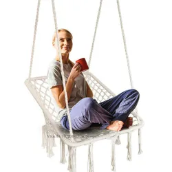 Hamaca columpio infantil de macramé bohemio para habitación