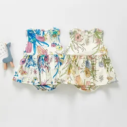 Milangel mono floral bebé niña para verano