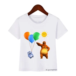 Camiseta infantil Sunshine con oso Grizzly estampado para niños