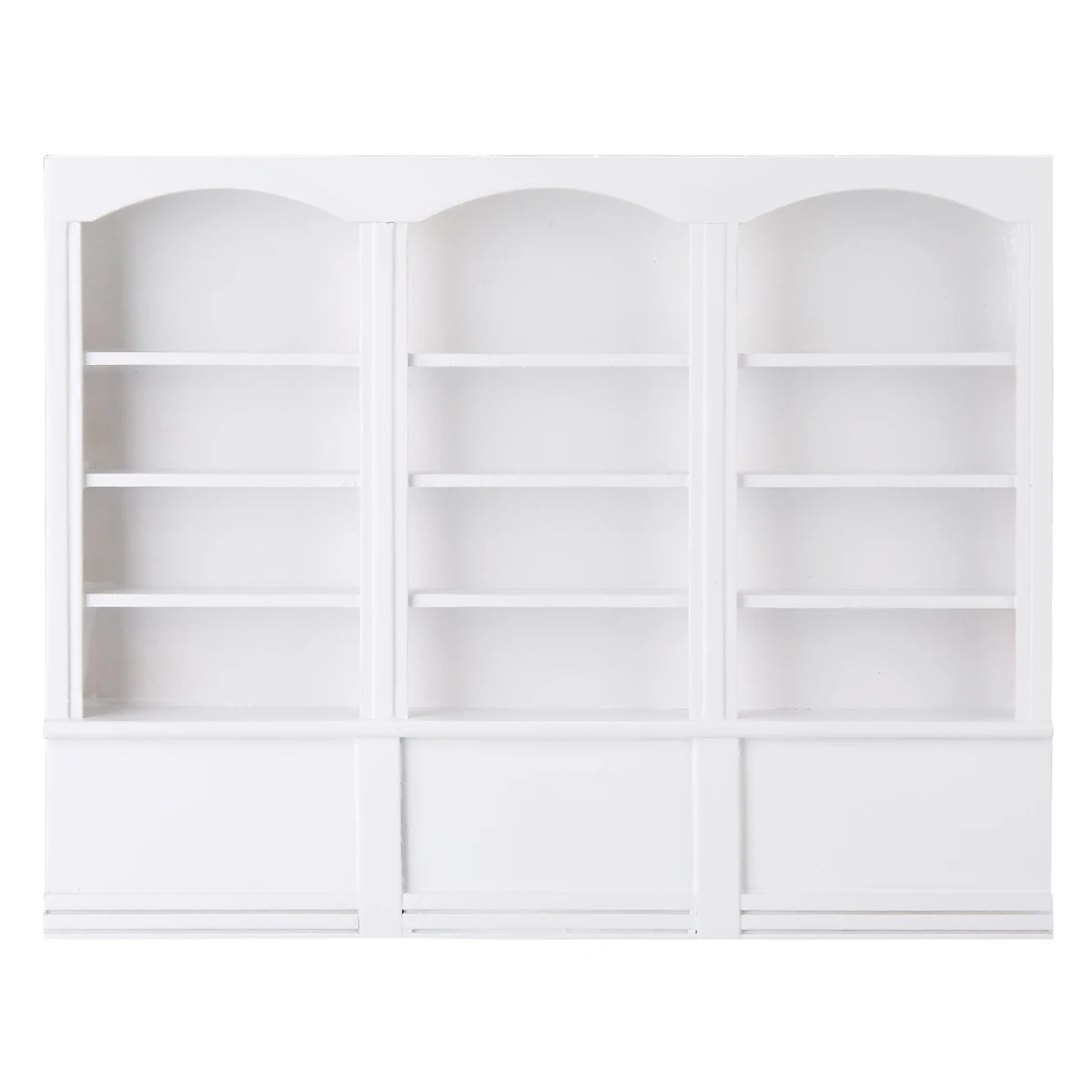 Multifunction Wood White Cabinet Bookcase For 1/12 Dollhouse Miniature Furniture Kids Toy Decoration Accessories