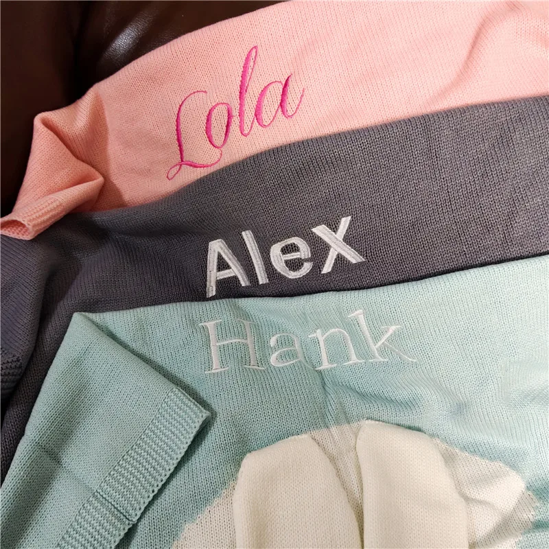Manta de bebé personalizada con nombre, edredón de punto para recién nacido, manta para niño pequeño, ropa de cama a cuadros de dibujos animados de conejo, regalo de cumpleaños - imagen 2