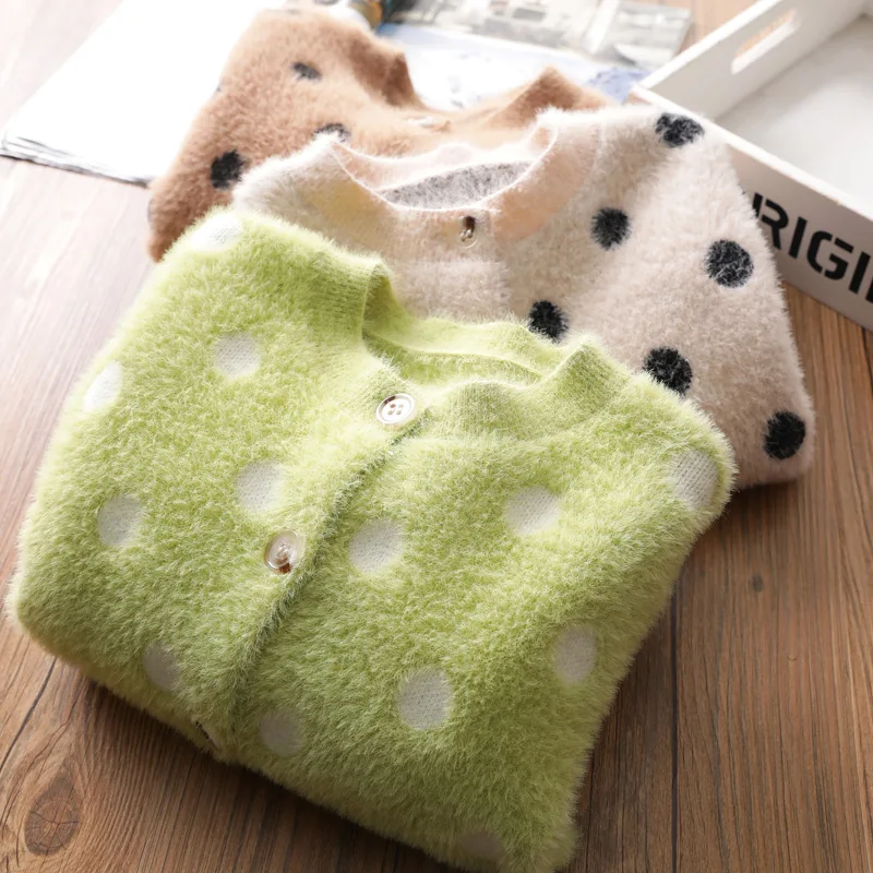 Precioso patrón de puntos, chaqueta para niños, suéter, ropa de primavera para niñas, cárdigan tejido, abrigo para niñas, prendas de vestir cómodas para niños - imagen 3