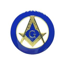 Pegatina Square Compás azul negro – Insignia coche vintage