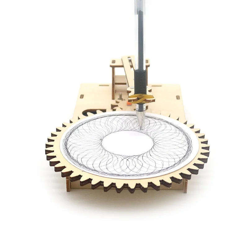 Máquina de dibujo eléctrica de madera, Kit de Tecnología Educativa, modelo DIY - imagen 2