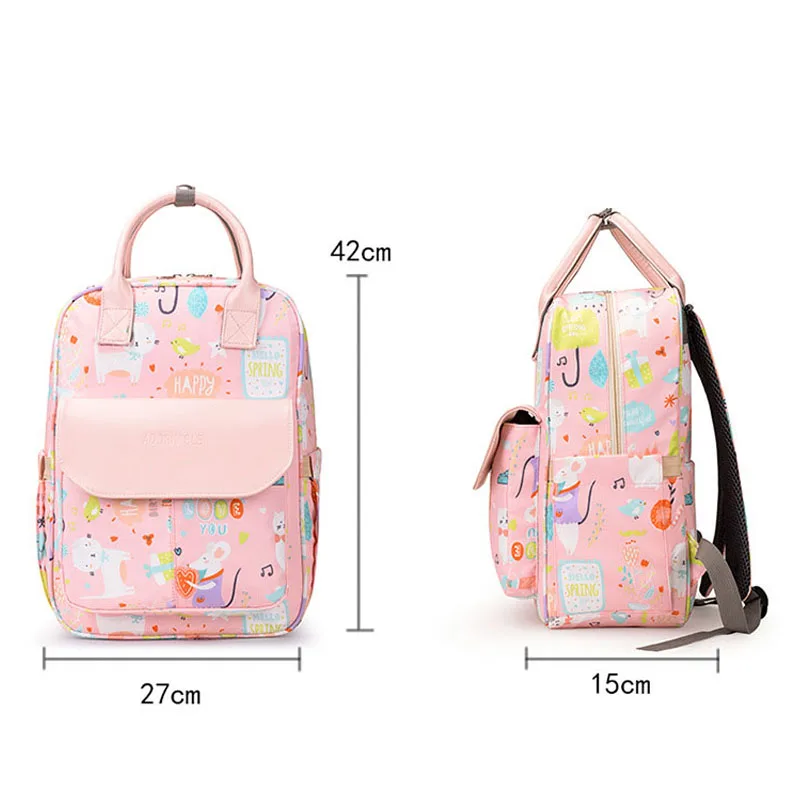Bolsas de bebé de la serie rosa, bolsa de pañales impermeable, mochila para mamá, mochila para viaje, cochecito de maternidad, colorida, grande, novedad de 2024 - imagen 4