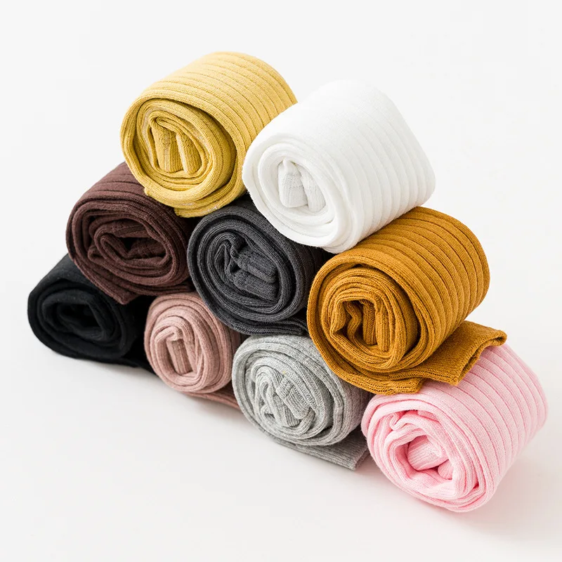 1 pieza para niñas pequeñas, suéter básico acanalado y mallas, medias sin pies, vestido para niñas pequeñas, pantalones superiores inferiores de 1 a 6 años - imagen 3