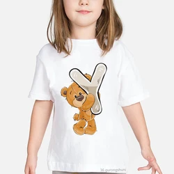 Camiseta con print de oso para niña – Algodón suave y transpirable