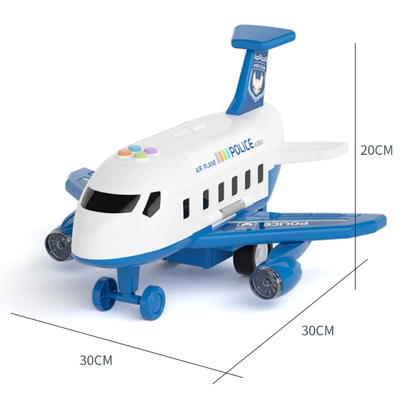 QWZ Avión de Juguete con Inercia, Luces y Música – Simulador Pista - imagen 4