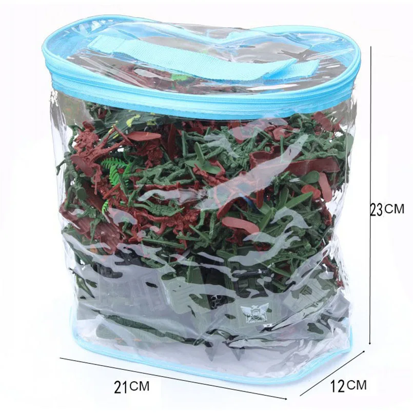 Juego de figuras de acción de plástico para niños, Kit de accesorios educativos de 4cm, modelo de soldado militar, bolso de mano, decoración del hogar, 307 unids/set - imagen 3