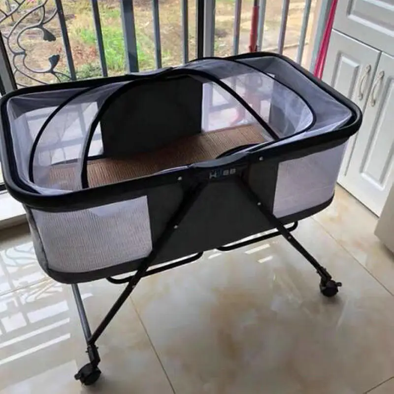 Cuna plegable para recién nacidos, can mitad tumbada, moisés de viaje con tienda extraíble, cama central portátil para guardería de bebé - imagen 3