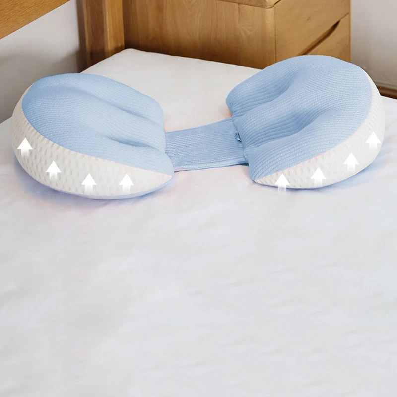 Cojín de soporte de cintura para espalda de embarazo, Color sólido Simple, almohadas para dormir laterales de maternidad en forma de U, almohadas suaves para lactancia de bebés - imagen 2