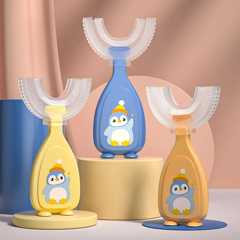 Cepillo de dientes bebé en forma U - Mordedor silicona suave - imagen 4