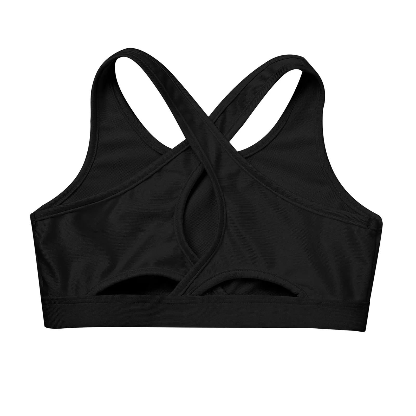 Tops con sujetador de clase de Ballet para niñas, Top corto con tirantes y cuello en U para entrenamiento de baile de Ballet, Ropa de baile puesta en escena - imagen 5
