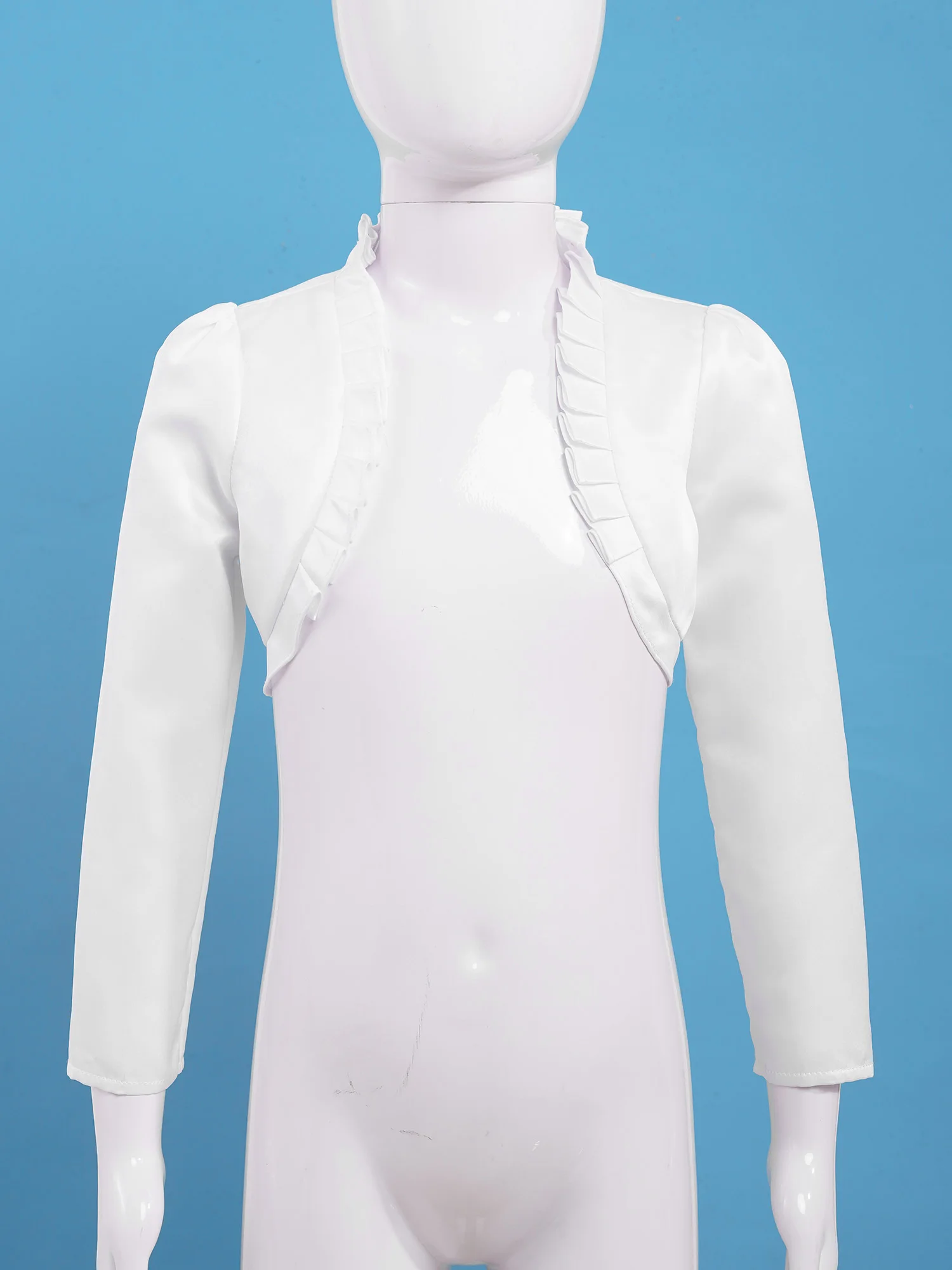 Bolero de satén con volantes para niña – Cárdigan elegante - imagen 2
