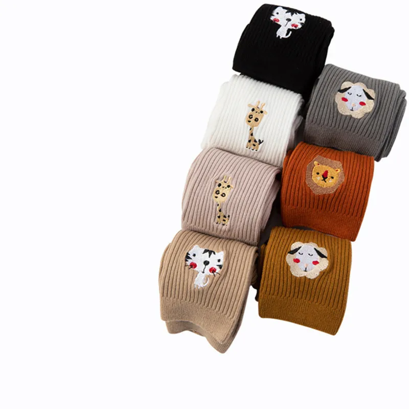 Medias para niños y niñas, pantimedias tejidas con dibujos animados para niños, mallas para bebés de otoño e invierno para niñas y niños, ajustadas baratas de 0 a 5 años - imagen 4